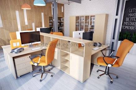 Разработка дизайна интерьера мебель для персонала Space